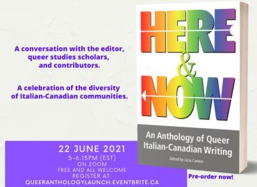 book cover of Here &amp;amp; Now and June 22 launch event