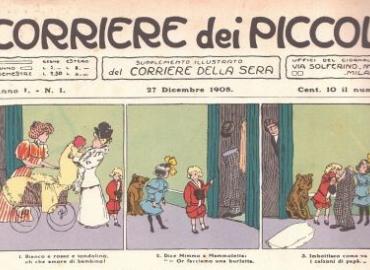 Colour image of the first edition of the Corriere dei Piccoli. December 27, 1908